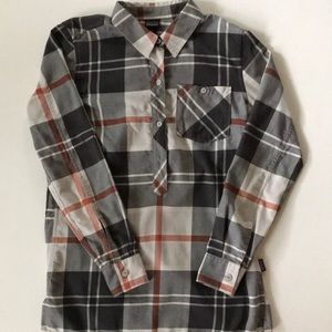 Patagonia flannel organic cotton plaid popover xs